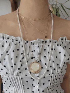 VINTAGE EGG LONG NECKLACE
