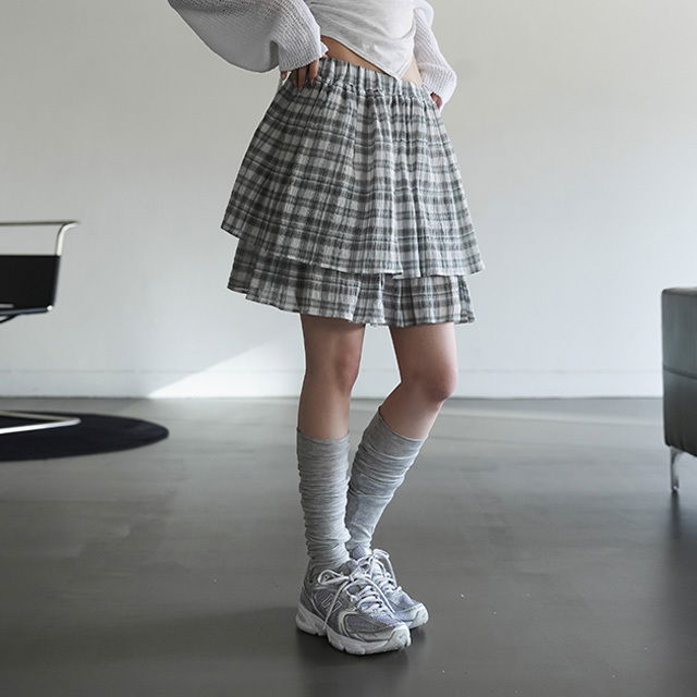 Aurora check miniskirt 裙子
