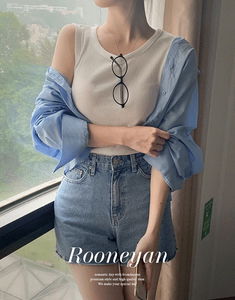 루니안 루즈핏 크롭 긴팔셔츠