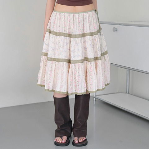 Rhodane Flower Midi Skirt