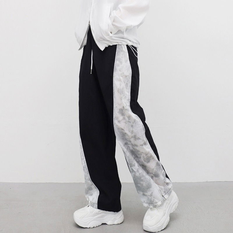 プデン 配色 捺染 ストリング パンツ
