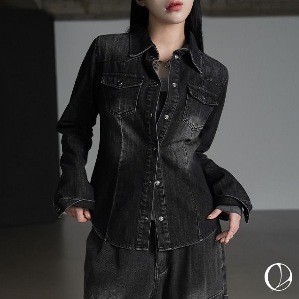 Kelon Pocket Faded Denim Shirt