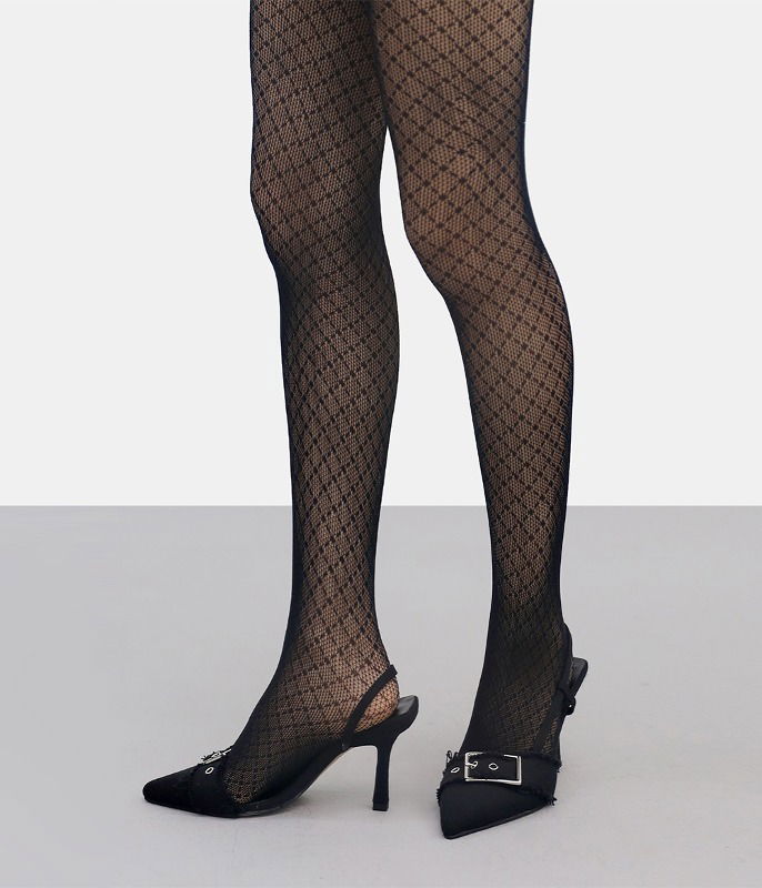 Lapiang Dot Cross Fishnet Stockings