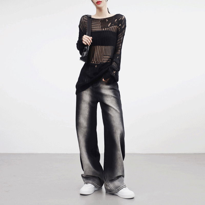 Rosette Net Long Knitwear