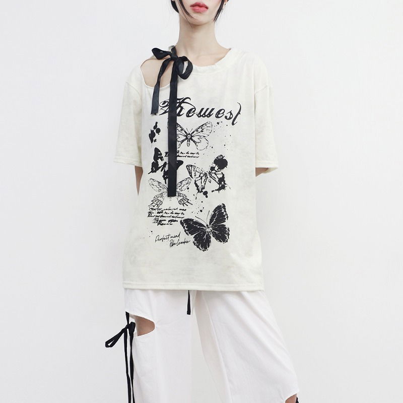 トレンティストラッププリントTシャツ