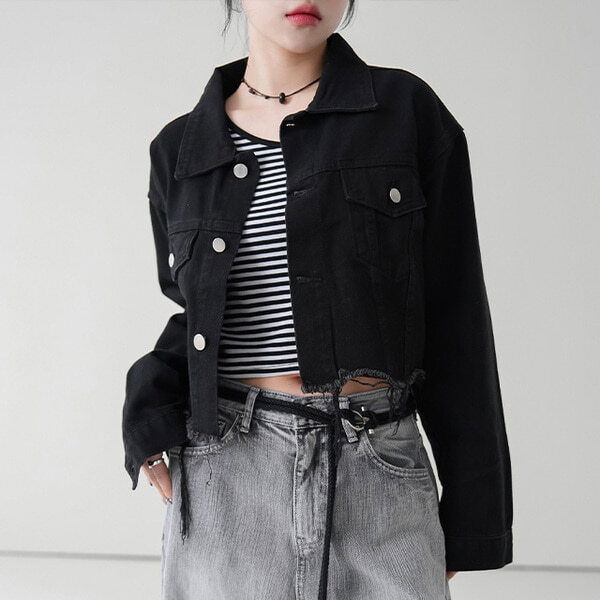 유즈올 데미지 데님자켓
