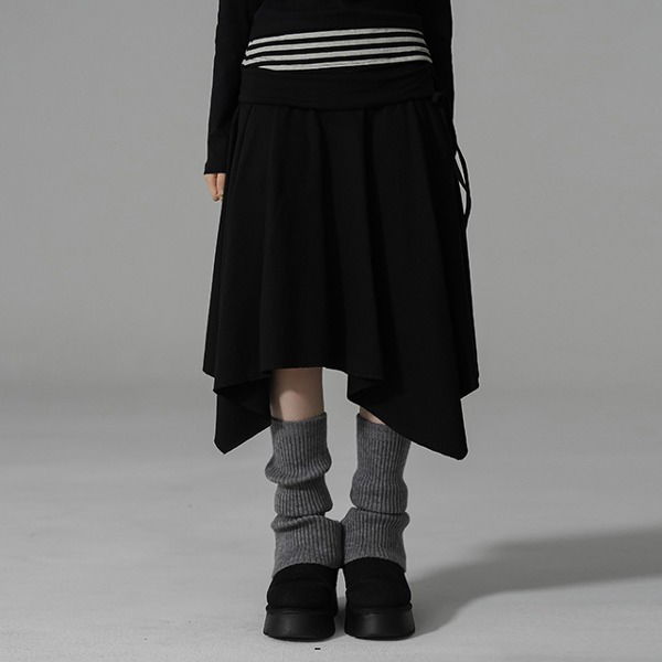 Jewel uncut midi skirt