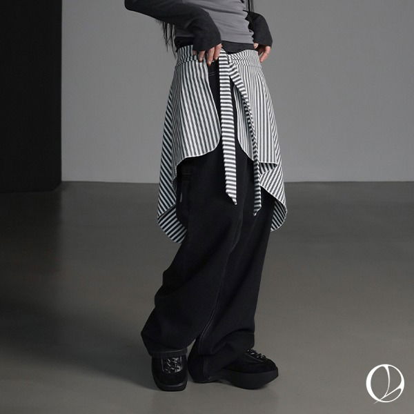 Thirteen Stripe Wrap Skirt