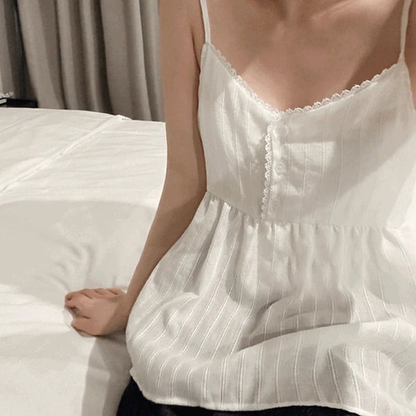 국내생산*하늘하늘 레이스 나시 블라우스(3color)