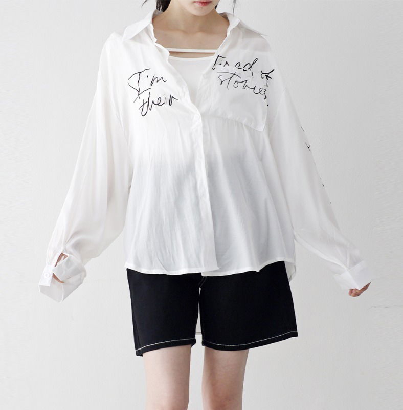 Revill See-Through Lettering Shirt