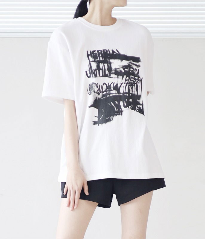 Loose Graffiti Overfit Short Sleeve T-Shirt