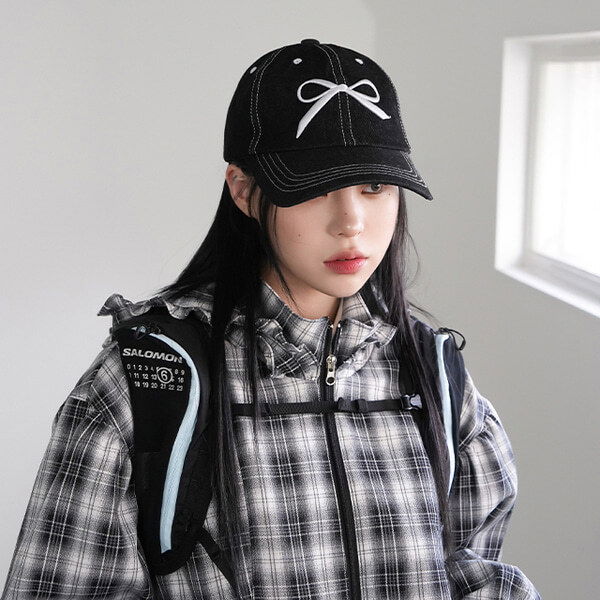 Denim Ribbon Ball Cap 帽子