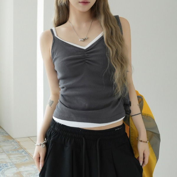 Renia Shirring Sleeveless