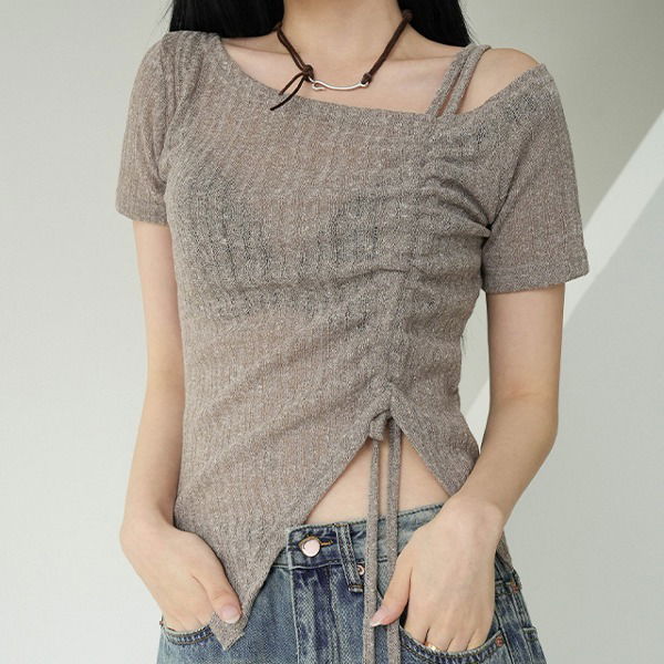 Natia shirring t-shirt