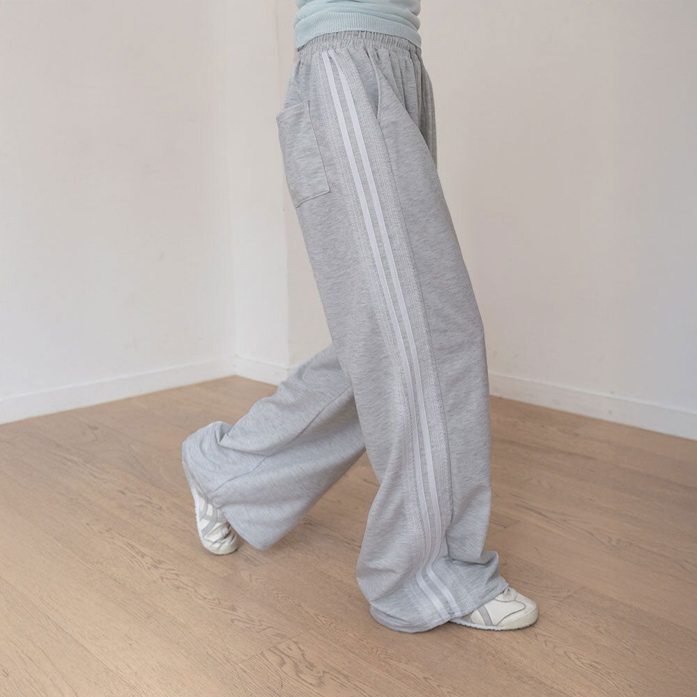 S-2XL Ethel Banding Lace Wide Training Pants