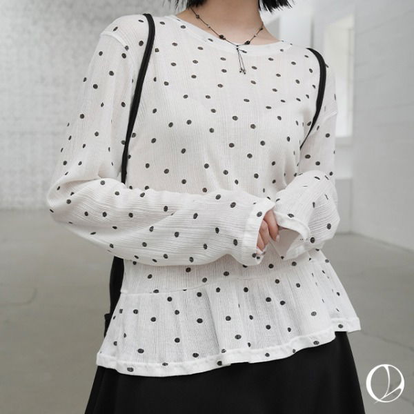 Coir Dot Frill T-shirt