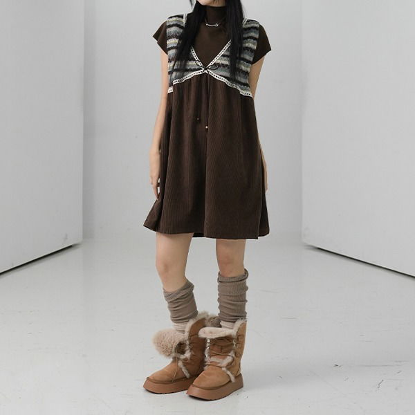 Hiraki corduroy Dress 半身裙