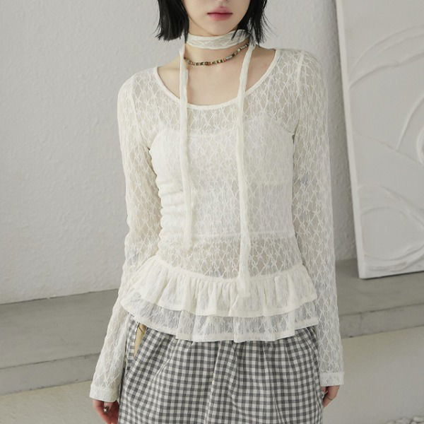 Royven lace frilly shirt