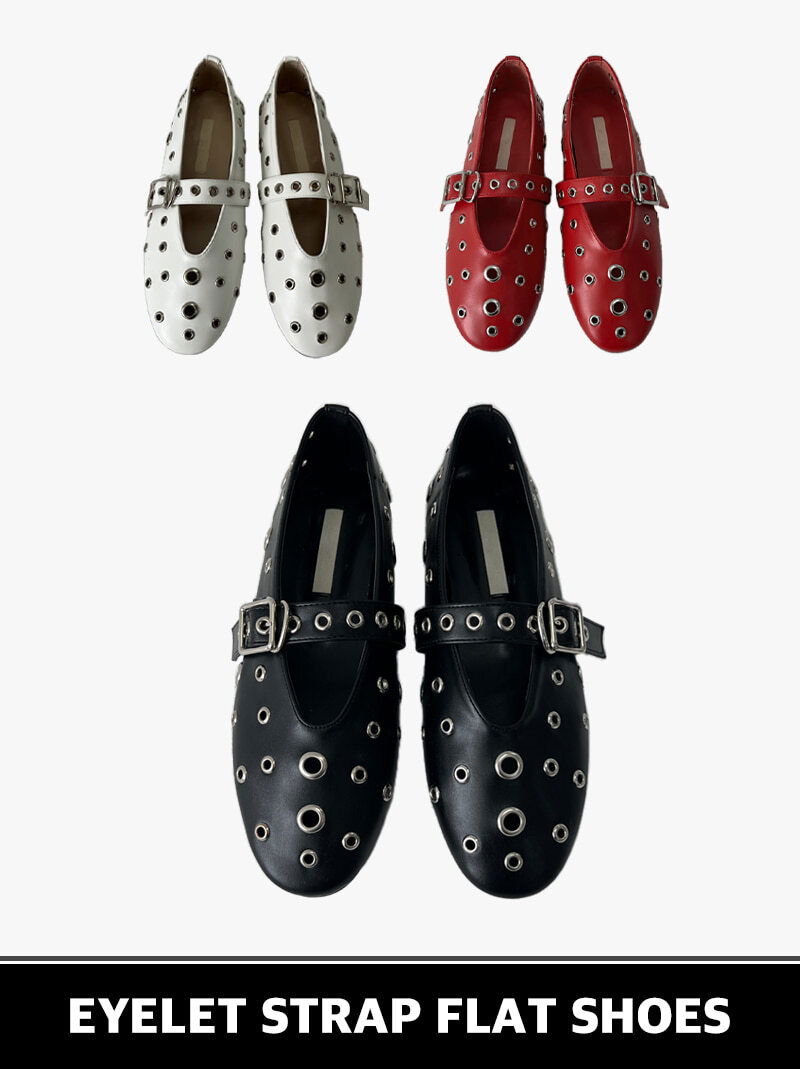 【AAKE】EYELET STRAP FLAT SHOES AAKE - EYELET STRAP FLAT SHOES - Codibook.