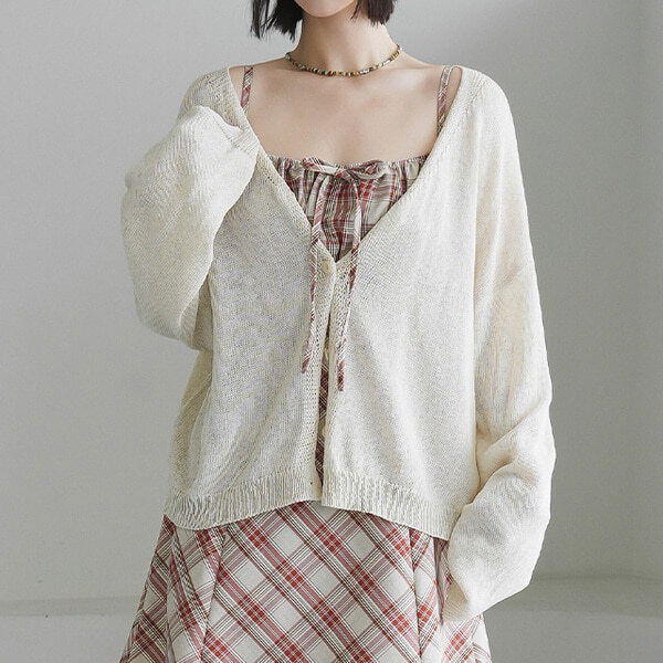 Yoplait Linen Cardigan