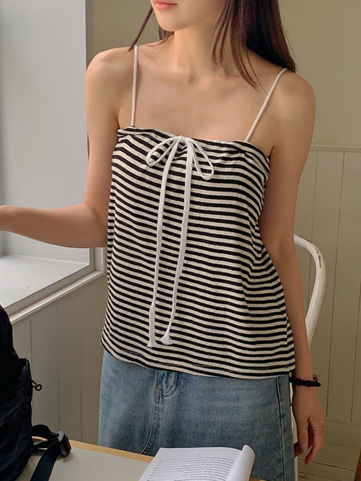 Polydfin Cotton Stripe Sleeveless