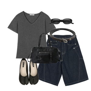 ShortPants,ShortSleeve,belt 코디
