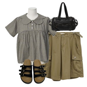 ShortPants,blouses,sandals 코디