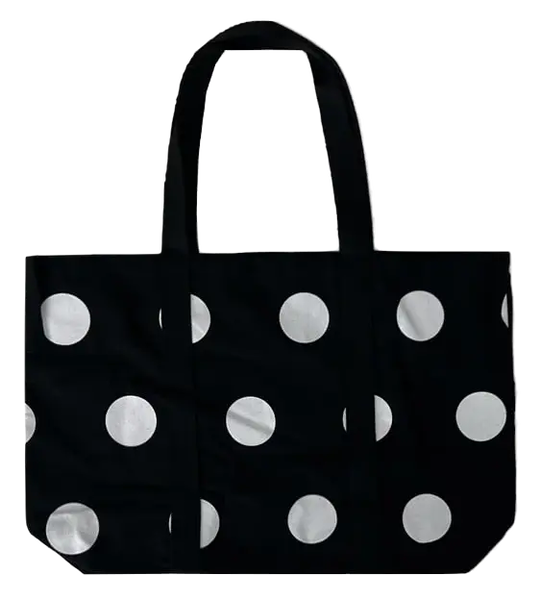 BIG DOT SHOPPER BAG (white / black)