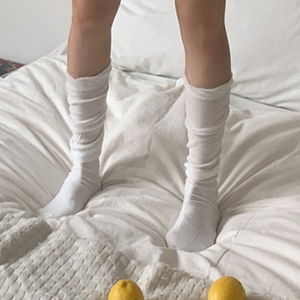 Lanaco Frill Summer Knee Socks