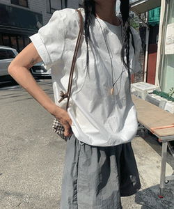 點點拼接綁帶短袖衛衣