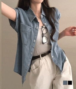 Mag Pocket Roll Up Sleeveless Shirt Shirt
