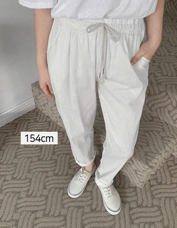 린넨터치13 밴딩보이핏팬츠