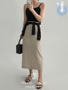 #AWABMADE:_Tencel Linen Long Skirt - Short Girl/Choose Length/2 Colors/3 Sizes
