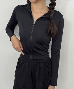 Loha Crop Rash Guard Zip-up