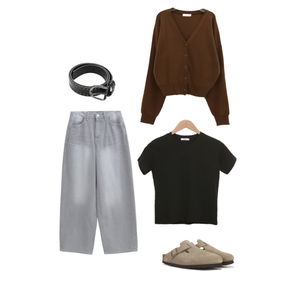 Zip-up,jeans,loafers 코디