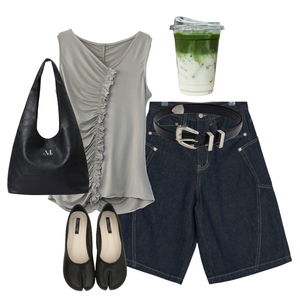 ShortPants,sleeveless,flats 코디
