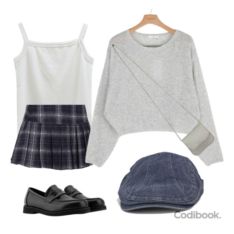 FloridaStudio 플로리다스튜디오 FL2532 실론 페니 로퍼 블랙,moaround 카렌 빈티지 가죽 미니 크로스백 -2color,DANGDANG GIRL 스너그 빈티지 피그먼트 헌팅캡 모자등을 매치한 코디