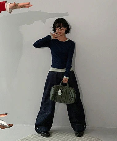 Kuri Nonfade Folding Wide Pants