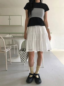 flare mesh skirt