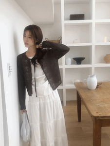 Heb Ribbon Scarf Cardigan