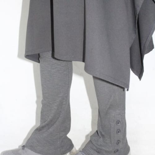 前開岔釦飾喇叭長褲襪 (當日出貨)