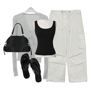 pants,Cardigan/Vest,sleeveless 코디