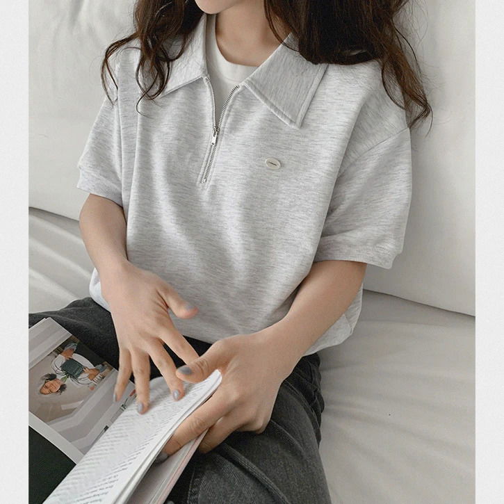 오로라팬던트 반팔카라맨투맨