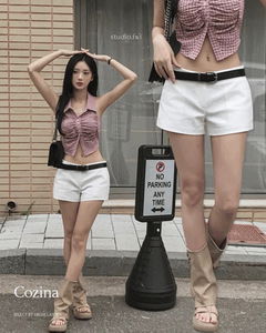 Kozina Low Waist Low Rise Pocket Hot Pants Summer Shorts Cotton Summer Shorts