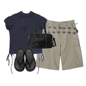 ShortPants,belt,Zip-up 코디