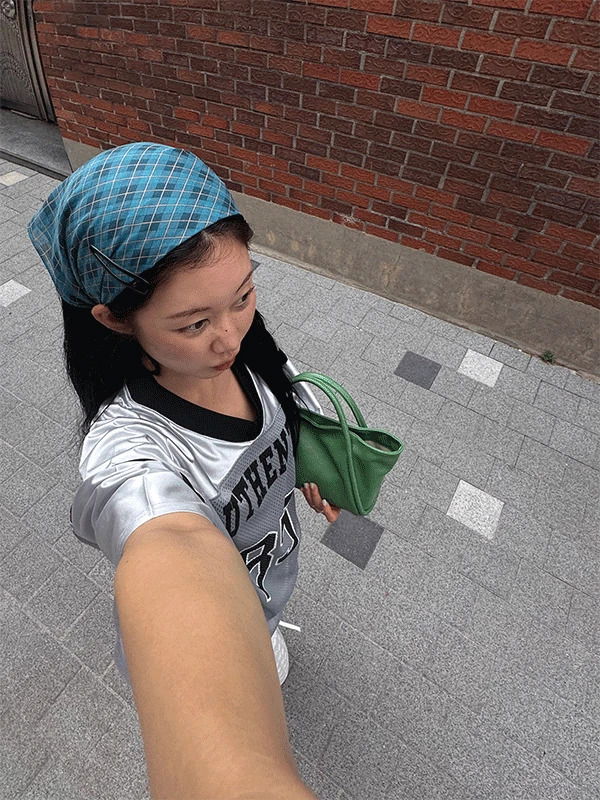 check bandana scarf