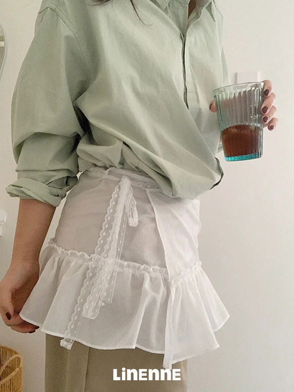 milk lace layered skirt