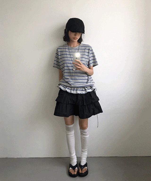 카리오 캉캉 나일론 미니 스커트(장마룩)
