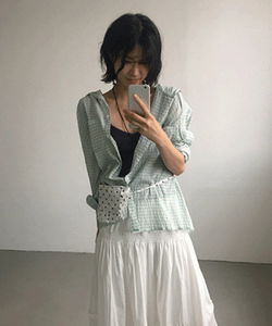 Nazble Check Hooded Loose-fit Shirt