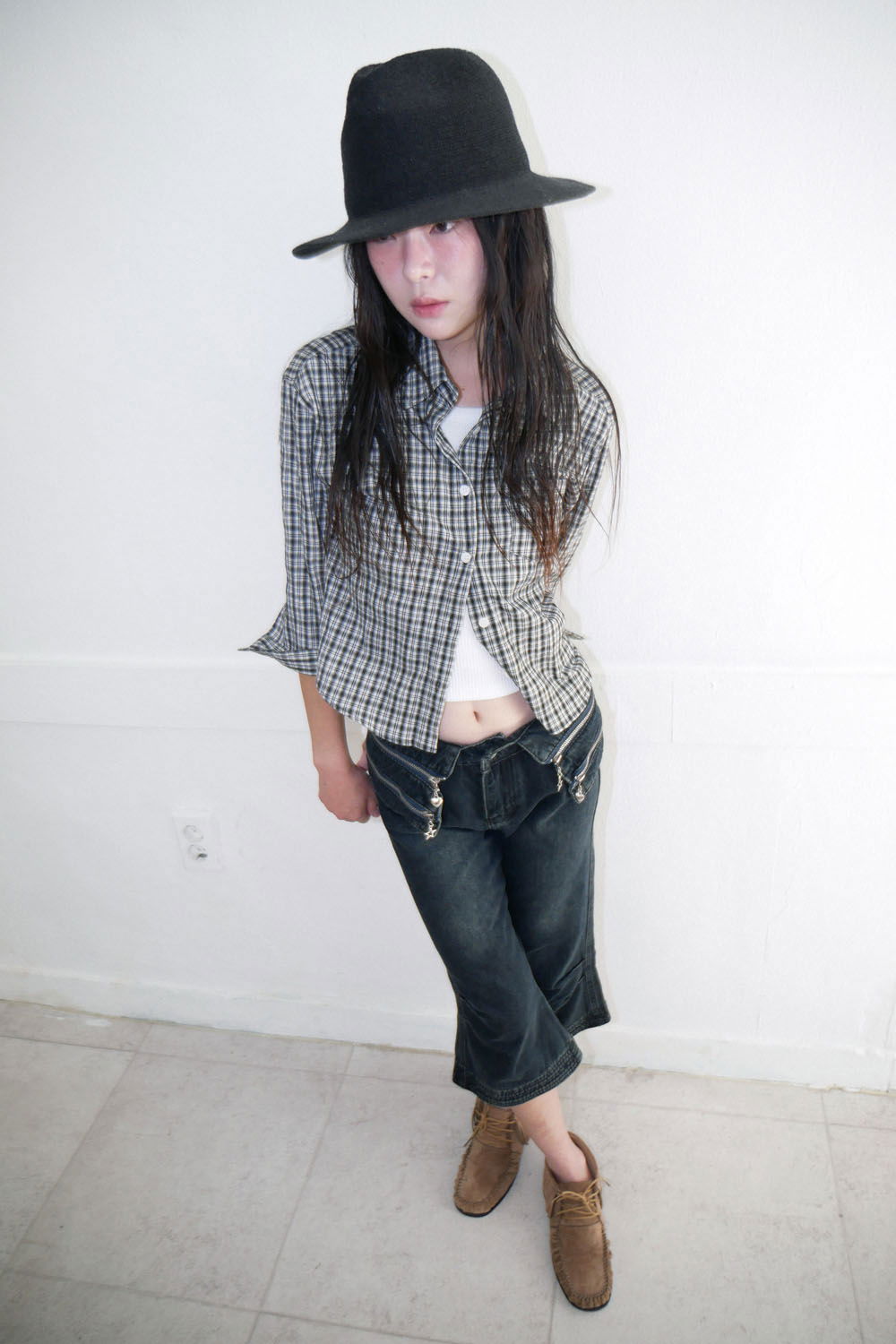 바지 모델 착용 이미지-S1L12